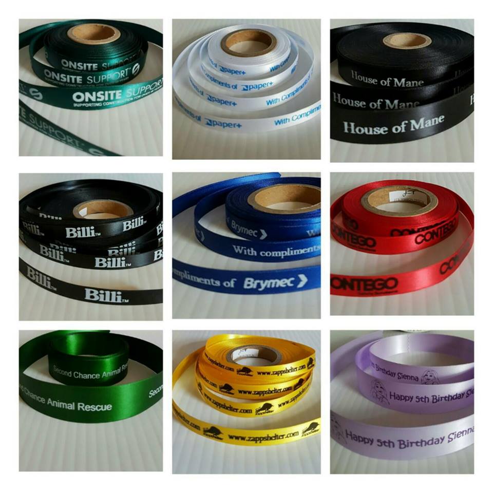 10M OF PERSONALISED RIBBON ANY WORDING OF YOUR CHOICE 10MM WIDTH L@@K!!!! 