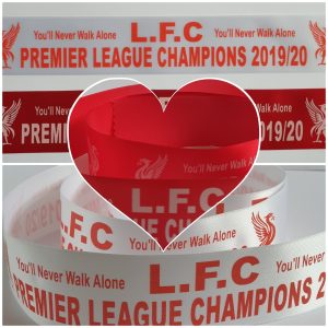 No 1 Football Fan Cake or Gift Wrap Ribbon Liverpool Everton Southampton Derby 