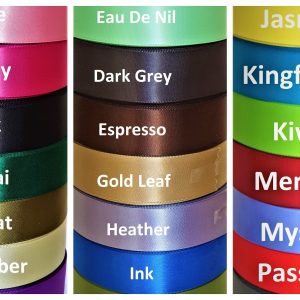 Plain Double Sided Satin Ribbon 10mm x 5 Metres
